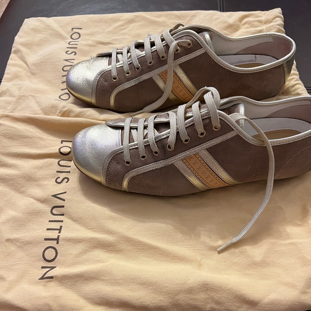 Louis Vuitton suede sneakers